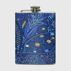 Фляга с принтом Турецкие узоры в Ухте, металлический корпус | емкость 0,22 л, размер 125 х 94 мм. Виниловая наклейка запечатывается полностью | 