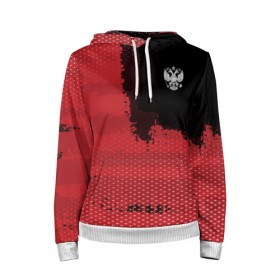 Женская толстовка 3D с принтом Russia Sport collection в Ухте, 100% полиэстер  | двухслойный капюшон со шнурком для регулировки, мягкие манжеты на рукавах и по низу толстовки, спереди карман-кенгуру с мягким внутренним слоем. | abstraction | grunge | russia | sport | абстракция | герб | краска | русский | символика рф | спорт | спортивный | триколор | униформа | форма | я русский