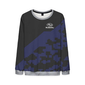 Мужской свитшот 3D с принтом SUBARU SPORT в Ухте, 100% полиэстер с мягким внутренним слоем | круглый вырез горловины, мягкая резинка на манжетах и поясе, свободная посадка по фигуре | subaru | марка | машины | субару