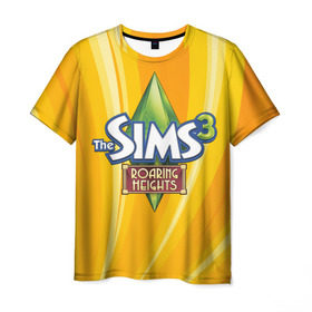 Мужская футболка 3D с принтом The Sims в Ухте, 100% полиэфир | прямой крой, круглый вырез горловины, длина до линии бедер | игра | онлайн | симс | симулятор