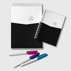 Блокнот с принтом MERCEDES BENZ SPORT в Ухте, 100% бумага | 48 листов, плотность листов — 60 г/м2, плотность картонной обложки — 250 г/м2. Листы скреплены удобной пружинной спиралью. Цвет линий — светло-серый
 | mercedes | марка | машины | мерседес