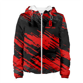 Женская куртка 3D с принтом RAINBOW SIX SIEGE OUTBREAK в Ухте, ткань верха — 100% полиэстер, подклад — флис | прямой крой, подол и капюшон оформлены резинкой с фиксаторами, два кармана без застежек по бокам, один большой потайной карман на груди. Карман на груди застегивается на липучку | 6 | outbreak | rainbow | rainbow six siege | six | tom clancys | радуга осада | том клэнси