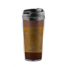 Термокружка-непроливайка с принтом Сумки, шляпы, очки, платки в Ухте, внутренняя часть — пищевой пластик, наружная часть — прозрачный пластик, между ними — полиграфическая вставка с рисунком | объем — 350 мл, герметичная крышка | 