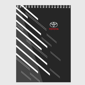 Скетчбук с принтом TOYOTA SPORT в Ухте, 100% бумага
 | 48 листов, плотность листов — 100 г/м2, плотность картонной обложки — 250 г/м2. Листы скреплены сверху удобной пружинной спиралью | auto | sport | toyota | авто | автомобиль | автомобильные | бренд | марка | машины | спорт | тойота