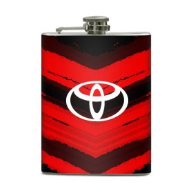 Фляга с принтом Toyota sport abstract 2018 в Ухте, металлический корпус | емкость 0,22 л, размер 125 х 94 мм. Виниловая наклейка запечатывается полностью | Тематика изображения на принте: 