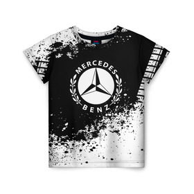 Детская футболка 3D с принтом Mercedes abstract sport в Ухте, 100% гипоаллергенный полиэфир | прямой крой, круглый вырез горловины, длина до линии бедер, чуть спущенное плечо, ткань немного тянется | auto | automobile | car | machine | mercedes | motor | motor car | sport car | автомашина | бренд | легковой автомобиль | марка | спортивный автомобиль | тачка