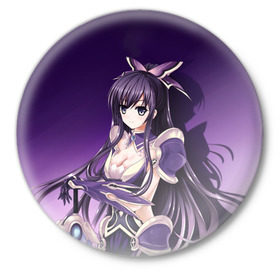 Значок с принтом Date A Live в Ухте,  металл | круглая форма, металлическая застежка в виде булавки | Тематика изображения на принте: anime | date a live | kurumi tokisaki | аниме | рандеву с жизнью