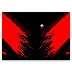 Поздравительная открытка с принтом Toyota SPORT в Ухте, 100% бумага | плотность бумаги 280 г/м2, матовая, на обратной стороне линовка и место для марки
 | auto | automobile | car | machine | motor | motor car | sport car | toyota | автомашина | бренд | легковой автомобиль | марка | спортивный автомобиль | тачка