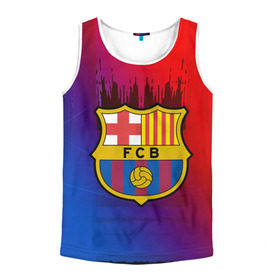 Мужская майка 3D с принтом FC Barcelona color sport в Ухте, 100% полиэстер | круглая горловина, приталенный силуэт, длина до линии бедра. Пройма и горловина окантованы тонкой бейкой | Тематика изображения на принте: football | soccer | барселона