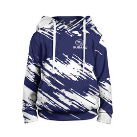 Детская толстовка 3D с принтом SUBARU SPORT в Ухте, 100% полиэстер | двухслойный капюшон со шнурком для регулировки, мягкие манжеты на рукавах и по низу толстовки, спереди карман-кенгуру с мягким внутренним слоем | auto | subaru | авто | автомобиль | автомобильные | бренд | марка | машины | спорт | субару