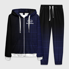 Мужской костюм 3D с принтом SUBARU SPORT в Ухте, 100% полиэстер | Манжеты и пояс оформлены тканевой резинкой, двухслойный капюшон со шнурком для регулировки, карманы спереди | Тематика изображения на принте: auto | subaru | авто | автомобиль | автомобильные | бренд | марка | машины | спорт | субару