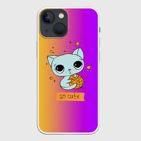 Чехол для iPhone 13 mini с принтом Милый котёнок в Ухте,  |  | cat | взгляд | кот | кот хипстер | котёнок | котятки | котятушки | кошечки | кошка | мордочка