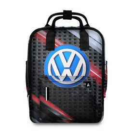 Женский рюкзак 3D с принтом VOLKSWAGEN high speed в Ухте, 100% полиэстер | лямки с регулируемой длиной, сверху ручки, чтобы рюкзак нести как сумку. Основное отделение закрывается на молнию, как и внешний карман. Внутри два дополнительных кармана, один из которых закрывается на молнию. По бокам два дополнительных кармашка, куда поместится маленькая бутылочка
 | auto | automobile | car | machine | motor | motor car | sport car | volkswagen | автомашина | бренд | легковой автомобиль | марка | спортивный автомобиль | тачка
