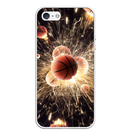Чехол для iPhone 5/5S матовый с принтом Звезда баскетбола в Ухте, Силикон | Область печати: задняя сторона чехла, без боковых панелей | basketball | nba | баскетбол | искры | мячи | нба