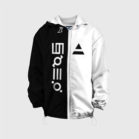 Детская куртка 3D с принтом 30 Seconds to Mars в Ухте, 100% полиэстер | застежка — молния, подол и капюшон оформлены резинкой с фиксаторами, по бокам — два кармана без застежек, один потайной карман на груди, плотность верхнего слоя — 90 г/м2; плотность флисового подклада — 260 г/м2 | Тематика изображения на принте: 30 seconds to mars | 30 секунд до марса | 30stm | thirty seconds to mars | альтернативный | гранж | группа | джаред | знак | лето | надпись | нео | пост | прогрессивный | рок | хард | шеннон