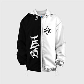 Детская куртка 3D с принтом Bring Me the Horizon в Ухте, 100% полиэстер | застежка — молния, подол и капюшон оформлены резинкой с фиксаторами, по бокам — два кармана без застежек, один потайной карман на груди, плотность верхнего слоя — 90 г/м2; плотность флисового подклада — 260 г/м2 | bmth | bring me the horizon | альтернативный метал | альтернативный рок | бмтх | бмтш | достань для меня горизонт | дэткор | метал | рок | электроник рок