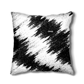 Подушка 3D с принтом JEEP в Ухте, наволочка – 100% полиэстер, наполнитель – холлофайбер (легкий наполнитель, не вызывает аллергию). | состоит из подушки и наволочки. Наволочка на молнии, легко снимается для стирки | car | jeep | race | авто | гонки | джип | краска | краски | марка | машина