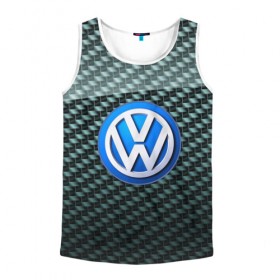 Мужская майка 3D с принтом Volkswagen SPORT в Ухте, 100% полиэстер | круглая горловина, приталенный силуэт, длина до линии бедра. Пройма и горловина окантованы тонкой бейкой | 