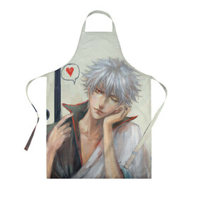 Фартук 3D Sakata Gintoki: в Ухте, 100% полиэстер | общий размер — 65 х 85 см, ширина нагрудника — 26 см, горловина — 53 см, длина завязок — 54 см, общий обхват в поясе — 173 см. Принт на завязках и на горловине наносится с двух сторон, на основной части фартука — только с внешней стороны | anime | gintama | kagura | sakata gintoki | аниме | гинтама