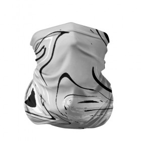 Бандана-труба 3D с принтом Серые разводы в Ухте, 100% полиэстер, ткань с особыми свойствами — Activecool | плотность 150‒180 г/м2; хорошо тянется, но сохраняет форму | abstraction | color | marble | texture | абстракция | краска | краски | разводы | текстура | цвет