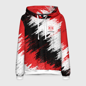 Мужская толстовка 3D с принтом Dodge в Ухте, 100% полиэстер | двухслойный капюшон со шнурком для регулировки, мягкие манжеты на рукавах и по низу толстовки, спереди карман-кенгуру с мягким внутренним слоем. | auto | car | dodge | race | авто | гонки | додж | краска | краски | марка | машина