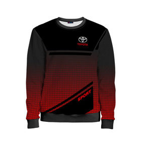Детский свитшот 3D с принтом TOYOTA SPORT в Ухте, 100% полиэстер | свободная посадка, прямой крой, мягкая тканевая резинка на рукавах и понизу свитшота | auto | toyota | авто | автомобиль | автомобильные | бренд | марка | машины | тойота