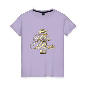 Женская футболка хлопок с принтом Fade Master Gold Фейд Мастер в Ухте, 100% хлопок | прямой крой, круглый вырез горловины, длина до линии бедер, слегка спущенное плечо | alovackiy | barber | fade | fademaster | барбер | барбершоп