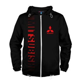 Мужская ветровка 3D MITSUBISHI SPORT: в Ухте, 100% полиэстер | подол и капюшон оформлены резинкой с фиксаторами, два кармана без застежек по бокам, один потайной карман на груди |  машина | марка | митсубиси