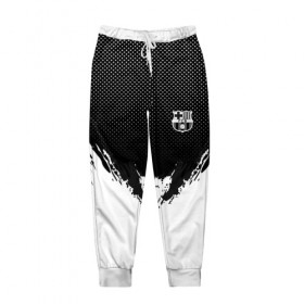 Мужские брюки 3D с принтом Barcelona black 2018 в Ухте, 100% полиэстер | манжеты по низу, эластичный пояс регулируется шнурком, по бокам два кармана без застежек, внутренняя часть кармана из мелкой сетки | Тематика изображения на принте: football | soccer | барселона