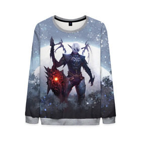 Мужской свитшот 3D с принтом Dark knight в Ухте, 100% полиэстер с мягким внутренним слоем | круглый вырез горловины, мягкая резинка на манжетах и поясе, свободная посадка по фигуре | goddess of destruction | line age | line age ii | lineage ii | линейка