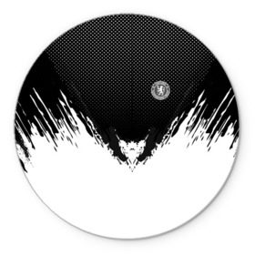 Коврик круглый с принтом Chelsea black 2018 в Ухте, резина и полиэстер | круглая форма, изображение наносится на всю лицевую часть | football | soccer | челси