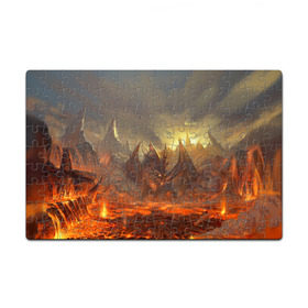 Пазл магнитный 126 элементов с принтом Fire Dragon в Ухте, полимерный материал с магнитным слоем | 126 деталей, размер изделия —  180*270 мм | goddess of destruction | line age | line age ii | lineage ii | линейка