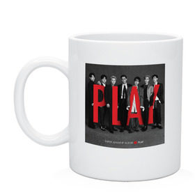 Кружка с принтом Super Junior в Ухте, керамика | объем — 330 мл, диаметр — 80 мм. Принт наносится на бока кружки, можно сделать два разных изображения | Тематика изображения на принте: kpop