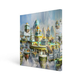 Холст квадратный Город в небе: в Ухте, 100% ПВХ |  | heroes of might and magic | герои