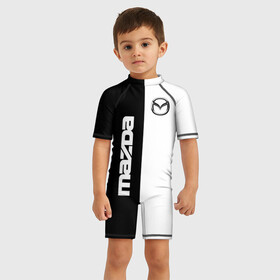 Детский купальный костюм 3D с принтом Mazda в Ухте, Полиэстер 85%, Спандекс 15% | застежка на молнии на спине | mazda | авто | автомобиль | мазда