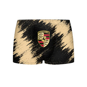 Мужские трусы 3D с принтом Porsche в Ухте, 50% хлопок, 50% полиэстер | классическая посадка, на поясе мягкая тканевая резинка | Тематика изображения на принте: auto | car | porsche | race | авто | гонки | краска | краски | марка | машина | порш | порше