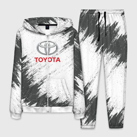 Мужской костюм 3D с принтом TOYOTA в Ухте, 100% полиэстер | Манжеты и пояс оформлены тканевой резинкой, двухслойный капюшон со шнурком для регулировки, карманы спереди | auto | car | race | toyota | авто | гонки | краска | краски | марка | машина | тойота