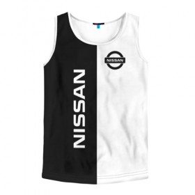 Мужская майка 3D с принтом Nissan в Ухте, 100% полиэстер | круглая горловина, приталенный силуэт, длина до линии бедра. Пройма и горловина окантованы тонкой бейкой | motor | nissan | авто | лого | машина | ниссан | тачка
