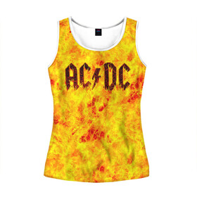 Женская майка 3D AC/DC Hell-Fire: в Ухте, 100% полиэстер | круглая горловина, прямой силуэт, длина до линии бедра | ac dc | acdc | fire | hard rock | rock | асдс | рок | эй си ди си