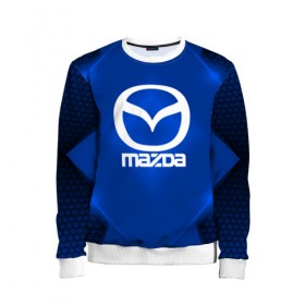 Детский свитшот 3D с принтом Mazda SPORT в Ухте, 100% полиэстер | свободная посадка, прямой крой, мягкая тканевая резинка на рукавах и понизу свитшота | auto | automobile | car | carbon | machine | mazda | motor | motor car | sport car | автомашина | бренд | легковой автомобиль | мазда | марка | спортивный автомобиль | тачка