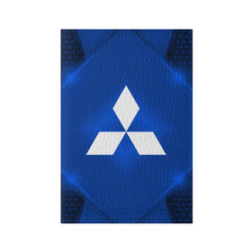 Обложка для паспорта матовая кожа с принтом Mitsubishi SPORT в Ухте, натуральная матовая кожа | размер 19,3 х 13,7 см; прозрачные пластиковые крепления |  машина | марка | митсубиси