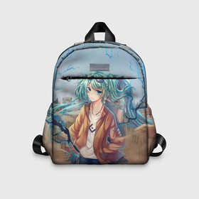 Детский рюкзак 3D с принтом Suna Miku в Ухте, 100% полиэстер | лямки с регулируемой длиной, сверху петелька, чтобы рюкзак можно было повесить на вешалку. Основное отделение закрывается на молнию, как и внешний карман. Внутри дополнительный карман. По бокам два дополнительных кармашка | Тематика изображения на принте: anime | hatsune | miku | vocaloid | аниме | вокалоид | мику