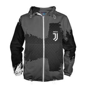 Мужская ветровка 3D с принтом JUVENTUS SPORT в Ухте, 100% полиэстер | подол и капюшон оформлены резинкой с фиксаторами, два кармана без застежек по бокам, один потайной карман на груди | 