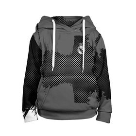 Детская толстовка 3D с принтом REAL MADRID SPORT GRAY в Ухте, 100% полиэстер | двухслойный капюшон со шнурком для регулировки, мягкие манжеты на рукавах и по низу толстовки, спереди карман-кенгуру с мягким внутренним слоем | football | soccer | реал мадрид