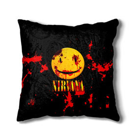 Подушка 3D с принтом Nirvana в Ухте, наволочка – 100% полиэстер, наполнитель – холлофайбер (легкий наполнитель, не вызывает аллергию). | состоит из подушки и наволочки. Наволочка на молнии, легко снимается для стирки | cobain | kurt | nevermino | nirvana | альтернативный | гранж | грол | группа | дональд | кобейн | курт | музыка | надпись | нервана | нирвана | новоселич | певец | рок | смайл | смайлик | солист