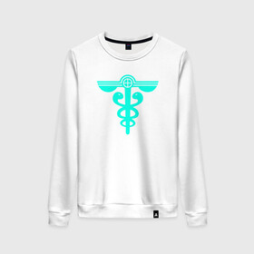 Женский свитшот хлопок с принтом Psycho Pass Sibyl System в Ухте, 100% хлопок | прямой крой, круглый вырез, на манжетах и по низу широкая трикотажная резинка  | akane | anime | shinya kogami | аниме | психо паспорт | психо пасс