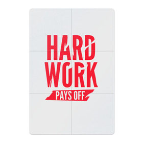 Магнитный плакат 2Х3 с принтом Hard work pays off. Red в Ухте, Полимерный материал с магнитным слоем | 6 деталей размером 9*9 см | Тематика изображения на принте: мотивация | спорт | цели