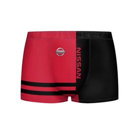 Мужские трусы 3D с принтом Nissan в Ухте, 50% хлопок, 50% полиэстер | классическая посадка, на поясе мягкая тканевая резинка | Тематика изображения на принте: motor | nissan | авто | лого | машина | ниссан | тачка