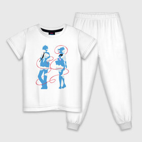 Детская пижама хлопок с принтом Твое имя в Ухте, 100% хлопок |  брюки и футболка прямого кроя, без карманов, на брюках мягкая резинка на поясе и по низу штанин
 | Тематика изображения на принте: anime | kimi no na wa | your name | аниме | твое имя