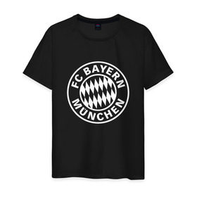 Мужская футболка хлопок с принтом FC Bayern Munchen в Ухте, 100% хлопок | прямой крой, круглый вырез горловины, длина до линии бедер, слегка спущенное плечо. | bayern | football | munchen | бавария | байерн | мюнхен | мюнхенская